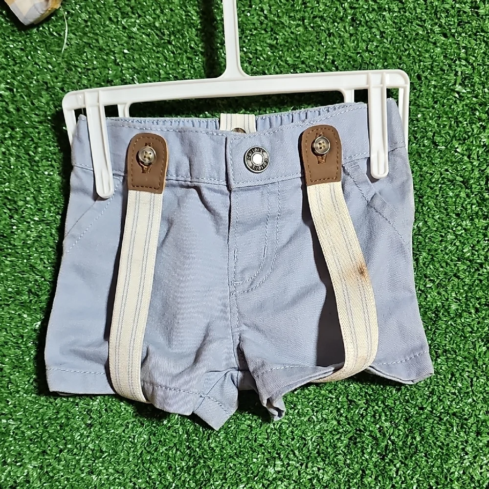 Carter's Yellow and Blue Checkered Baby Outfit